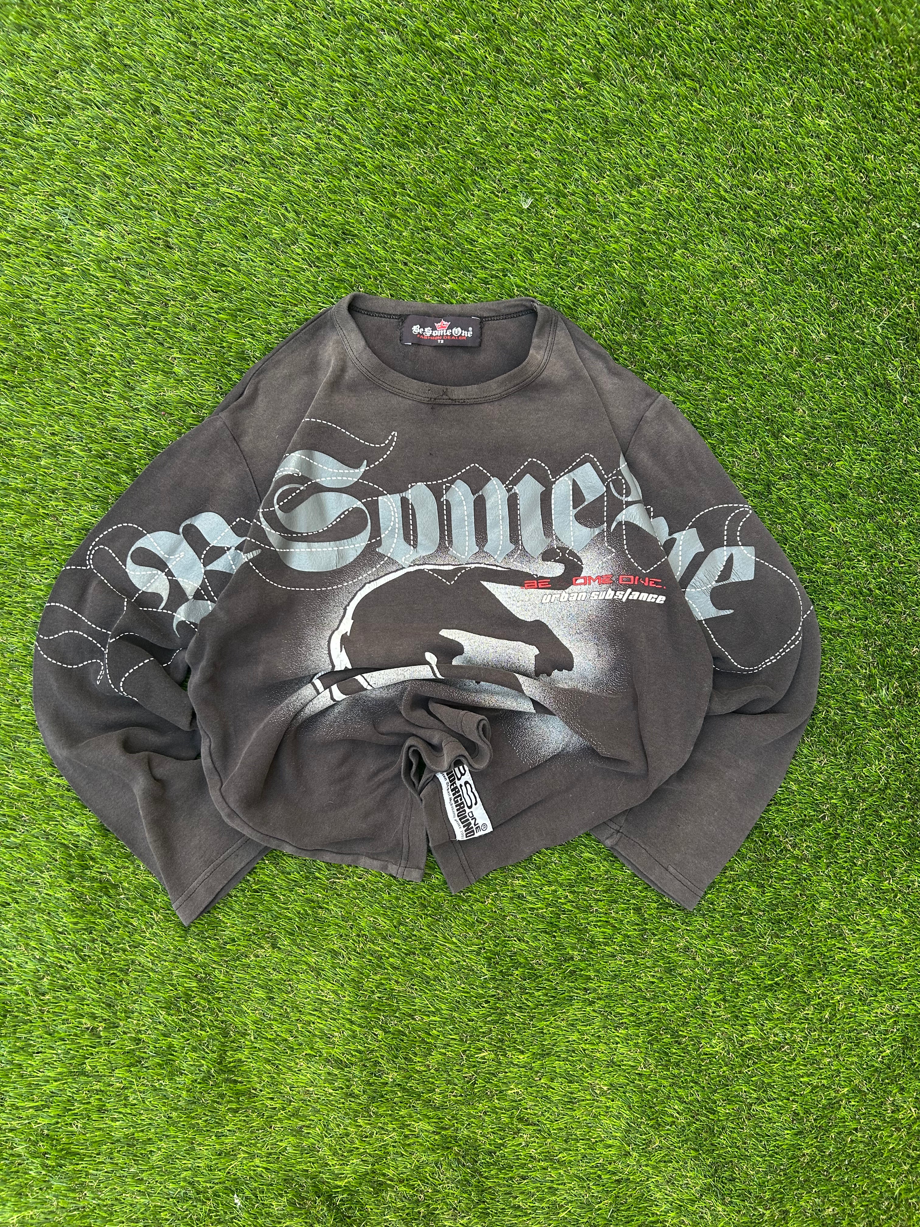 T-Shirt a maniche lunghe Besomeone Distressed Cotton