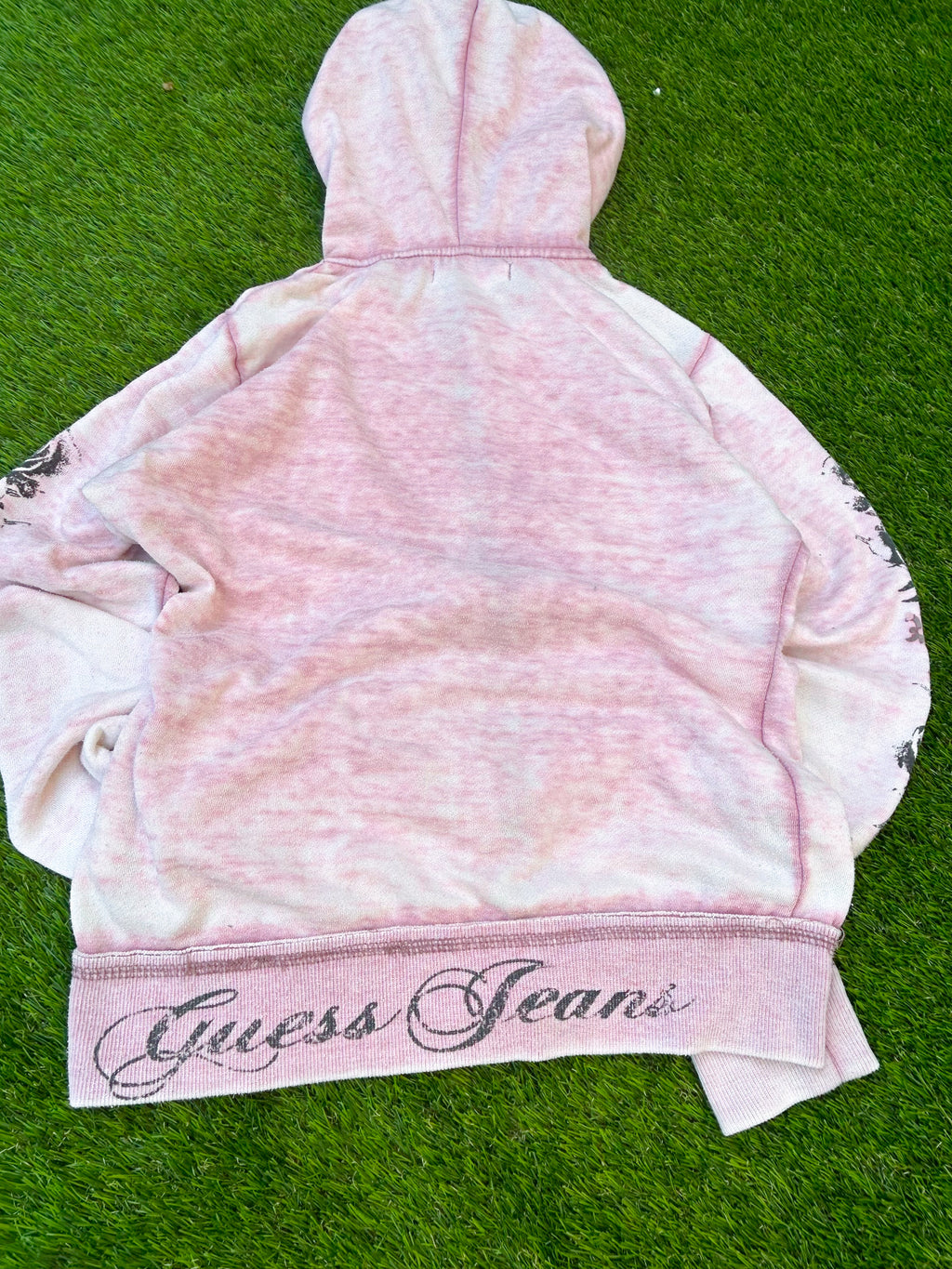Vintage GUESS Jeans Pink Zip-Up Hoodie