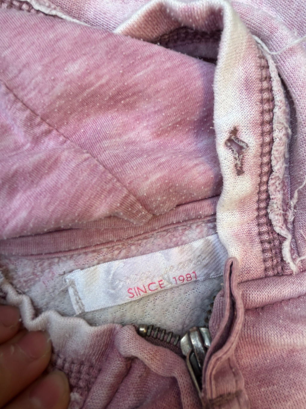 Vintage GUESS Jeans Pink Zip-Up Hoodie