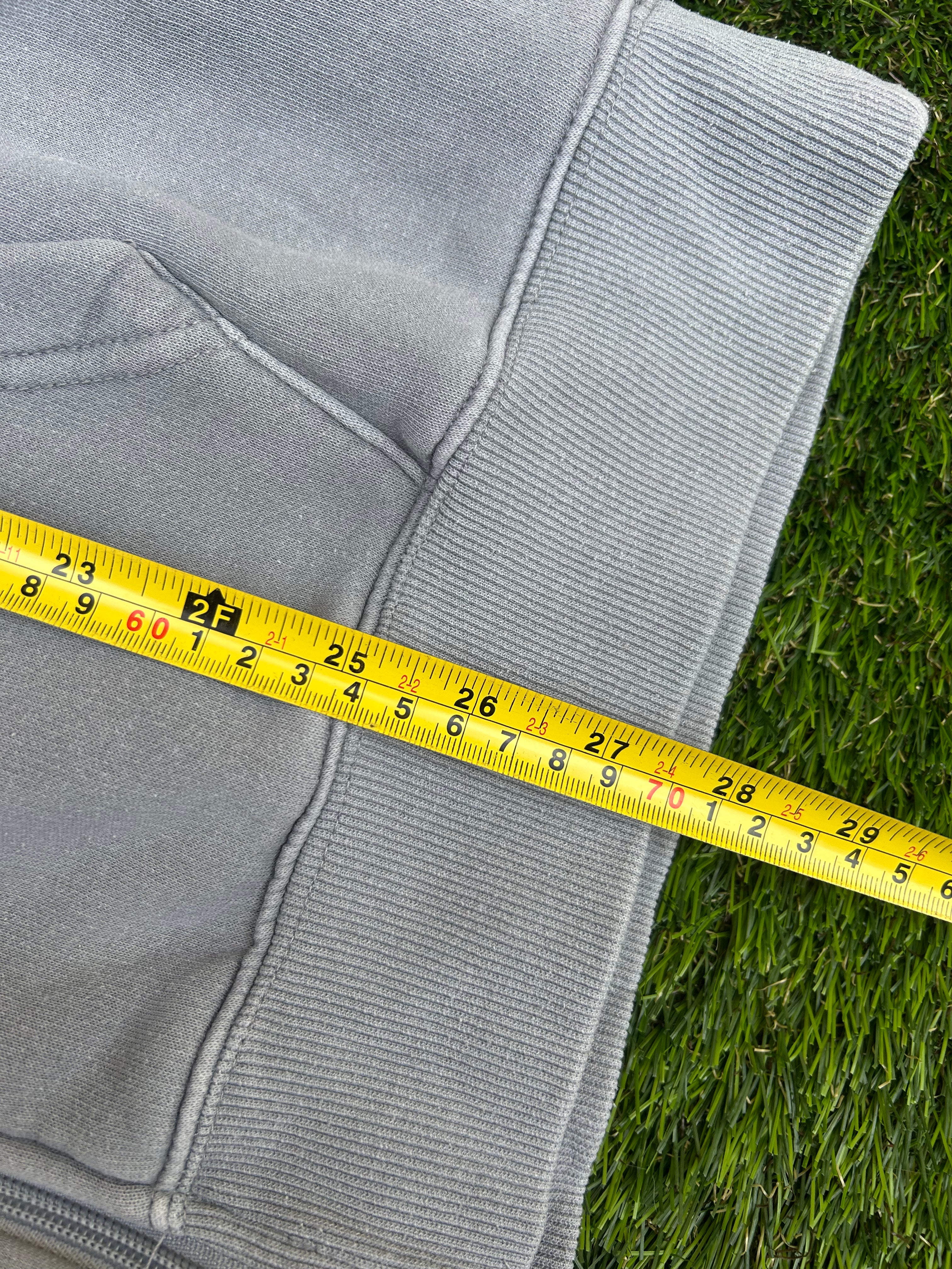 Vintage Paranoid Snake Embroidered Grey Zip Hoodie