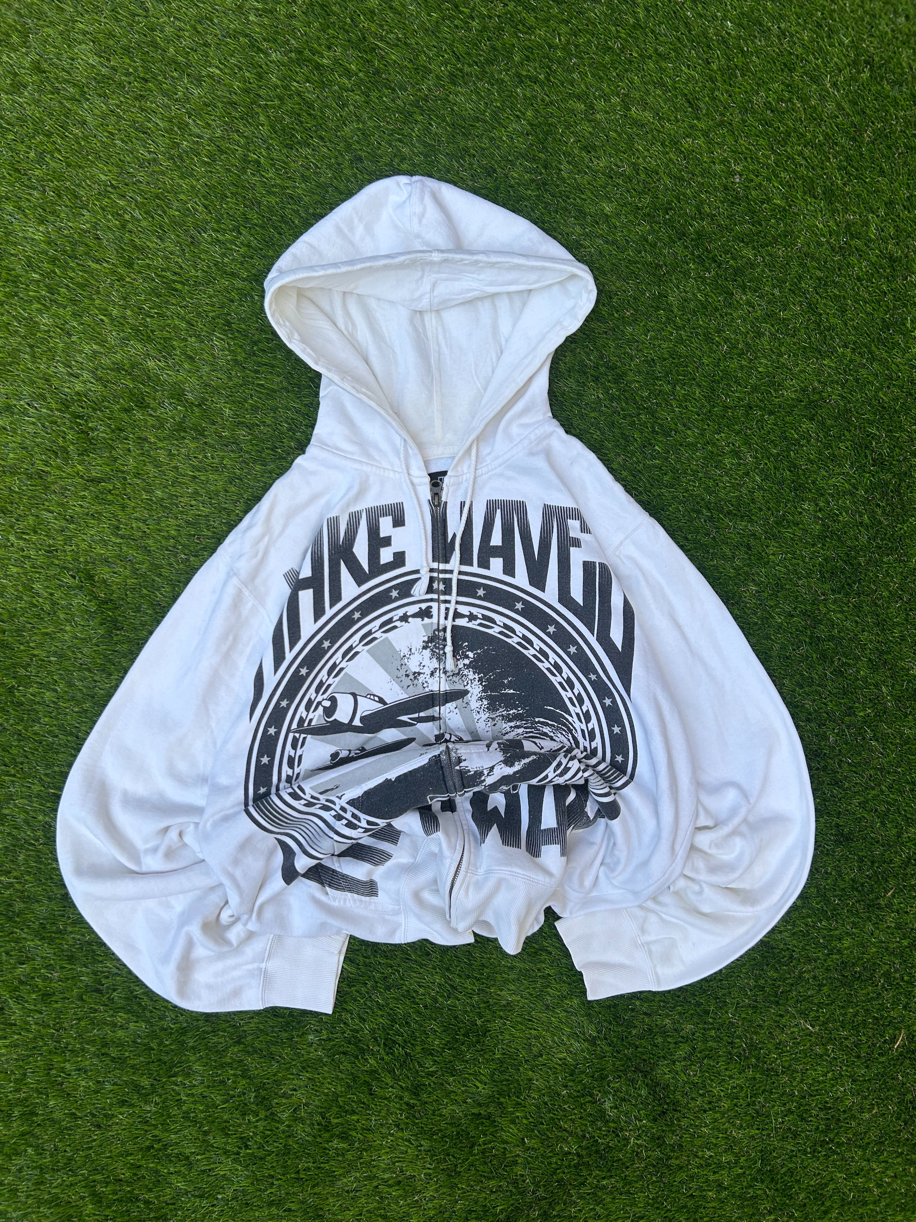 Vintage Billabong “Take Waves Not War” Zip Up Hoodie