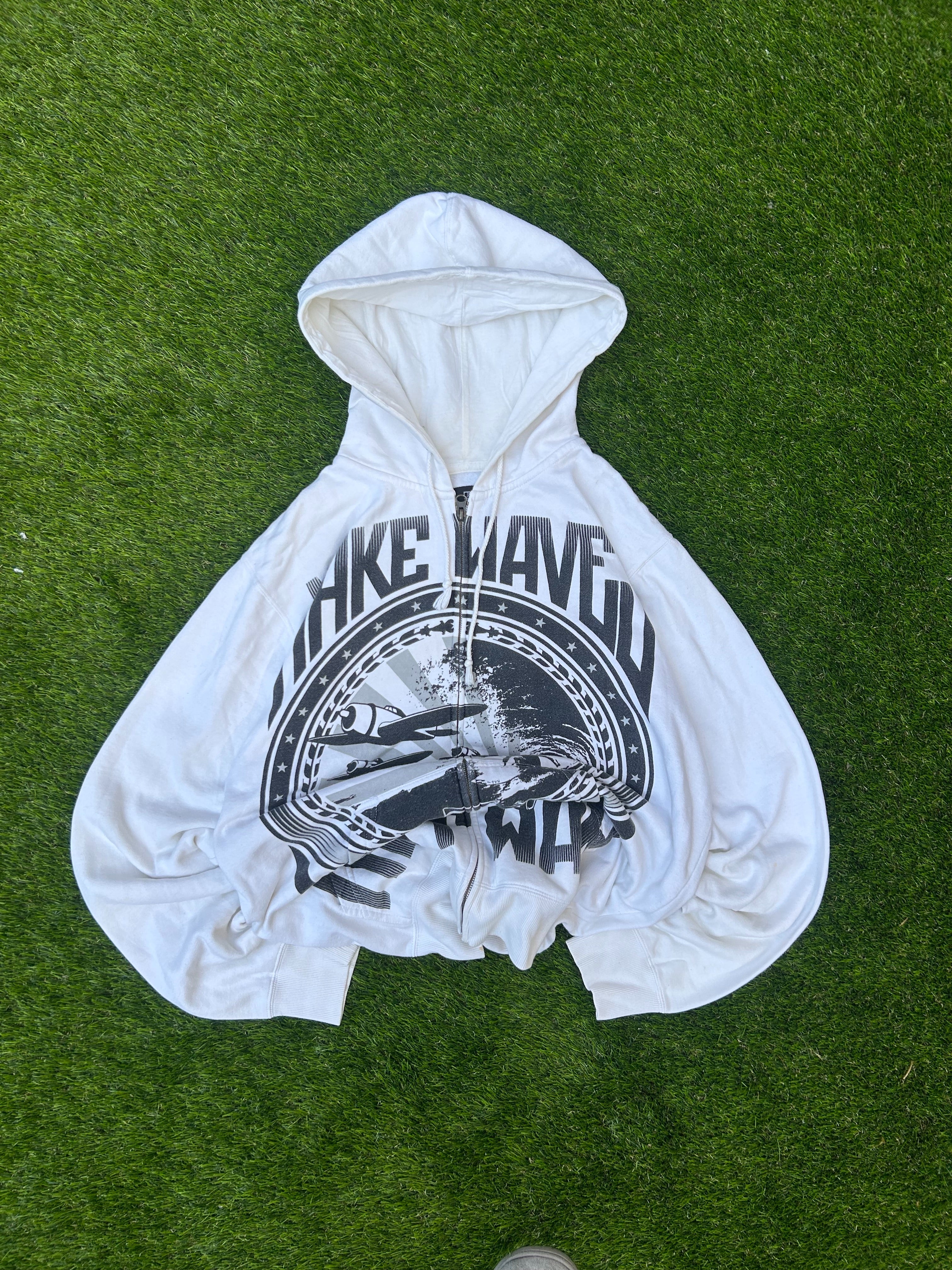Vintage Billabong “Take Waves Not War” Zip Up Hoodie