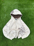 Hard Rock cream embroidered zip up 2002