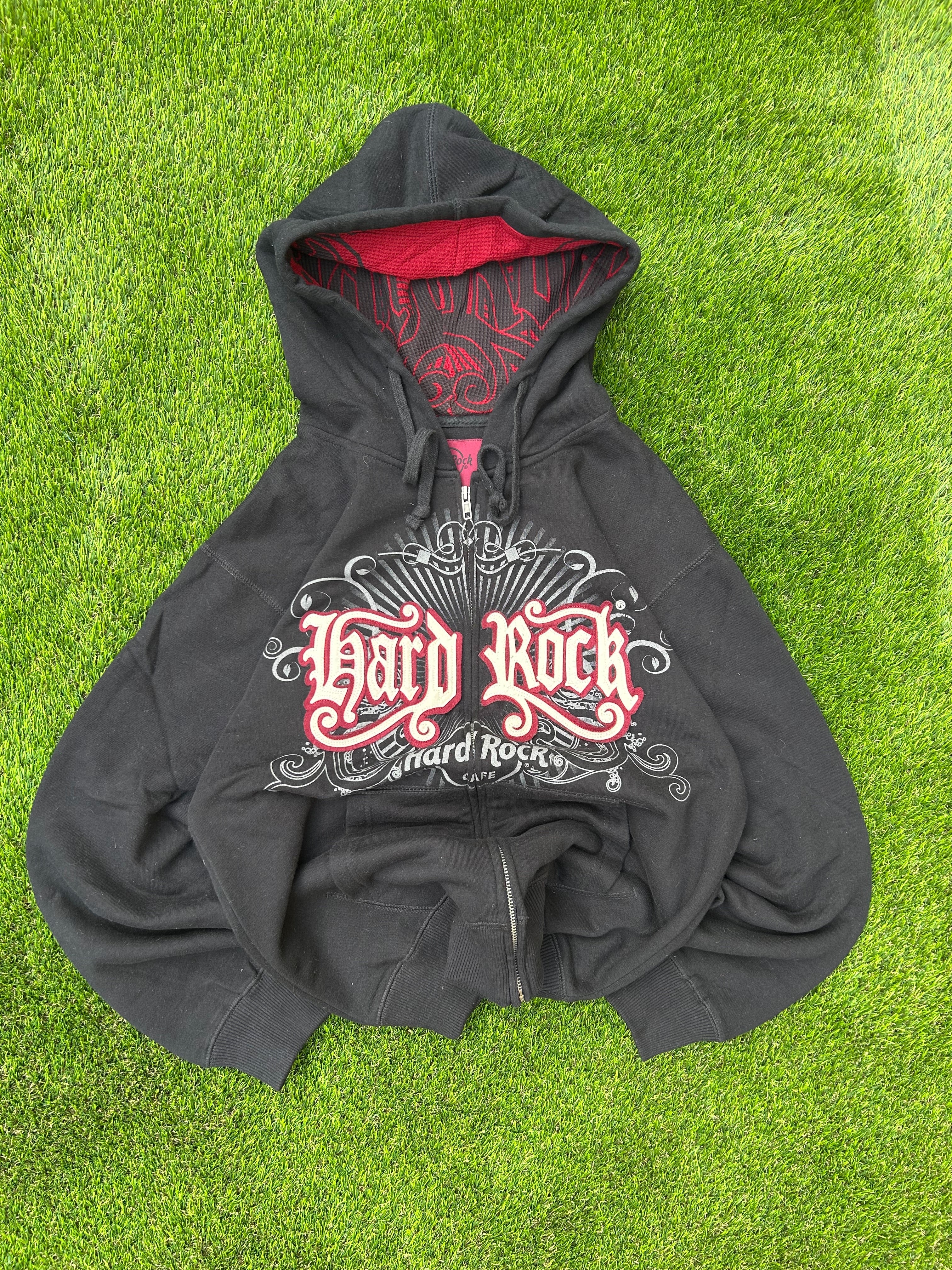 Vintage Hard Rock Graphic Design Hoodie – Y2K Rock / Punk / Techno / Skate Streetwear