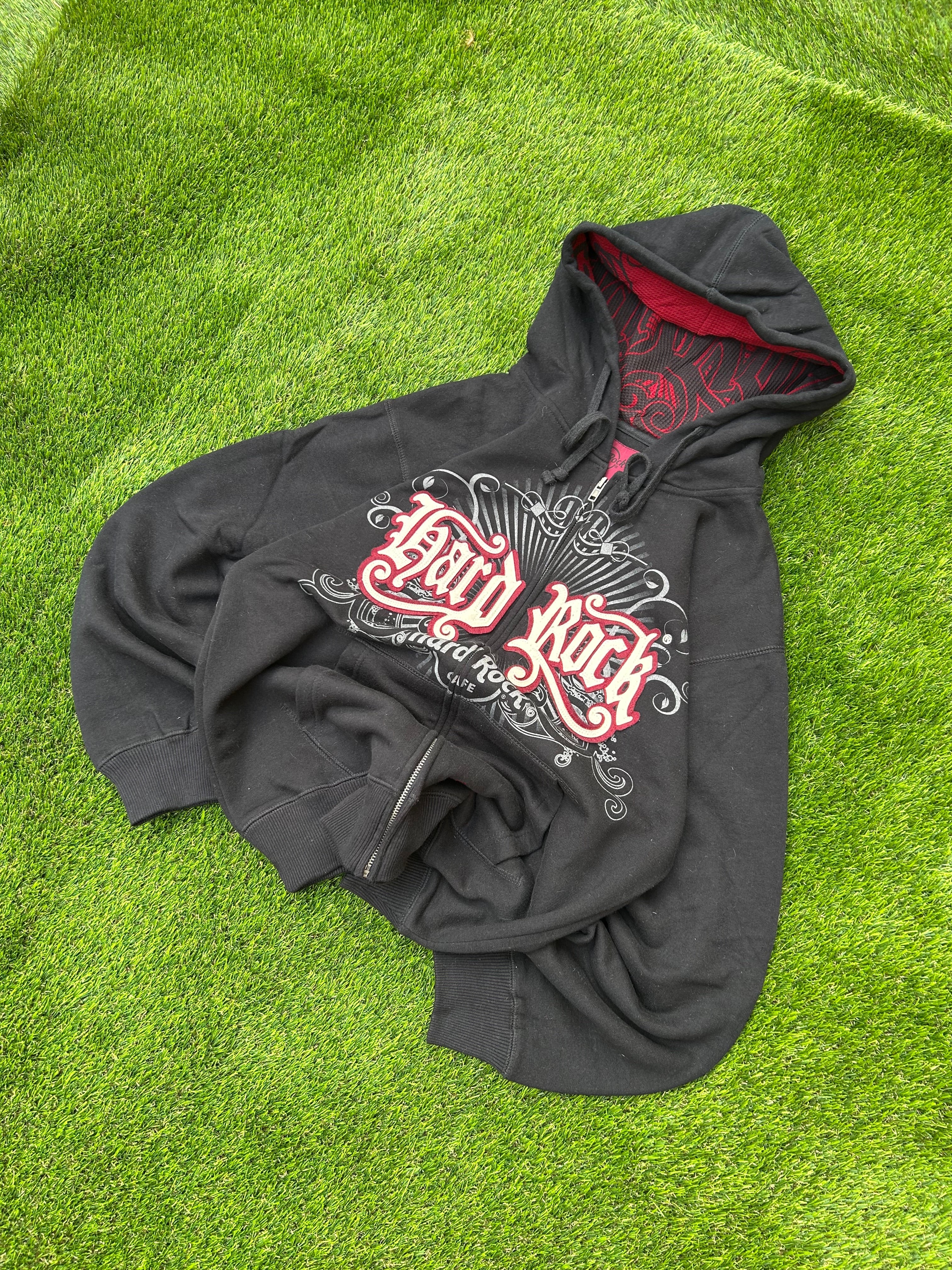 Vintage Hard Rock Graphic Design Hoodie – Y2K Rock / Punk / Techno / Skate Streetwear