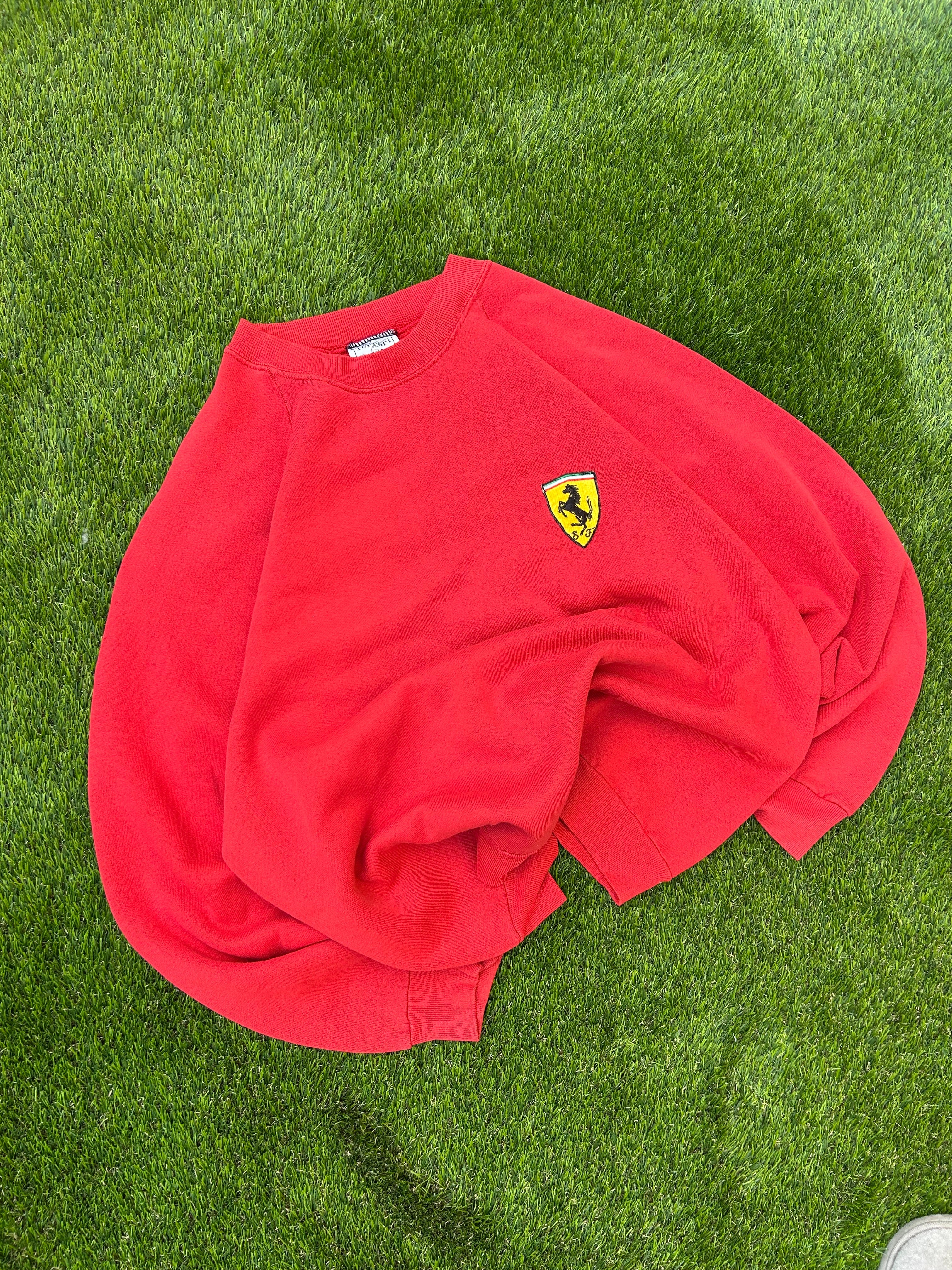 Vintage 1988 Ferrari x Agip Red Racing Jumper – F1 Motorsport Crewneck