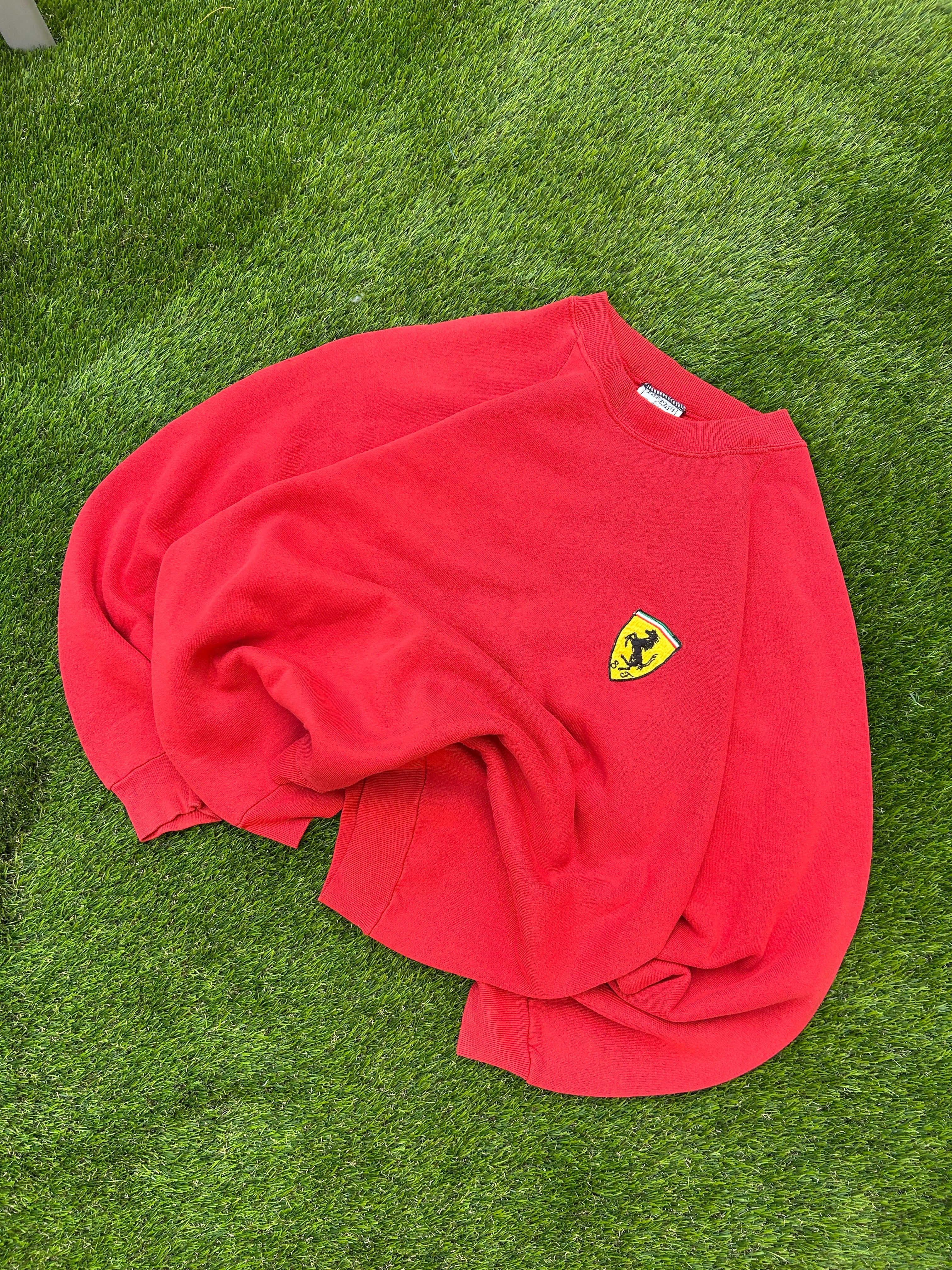 Vintage 1988 Ferrari x Agip Red Racing Jumper – F1 Motorsport Crewneck